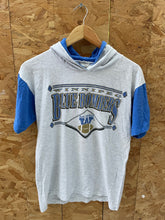 Vintage 80s Winnipeg Blue Bombers Hoodie T-Shirt Gray Blue Adult Size M